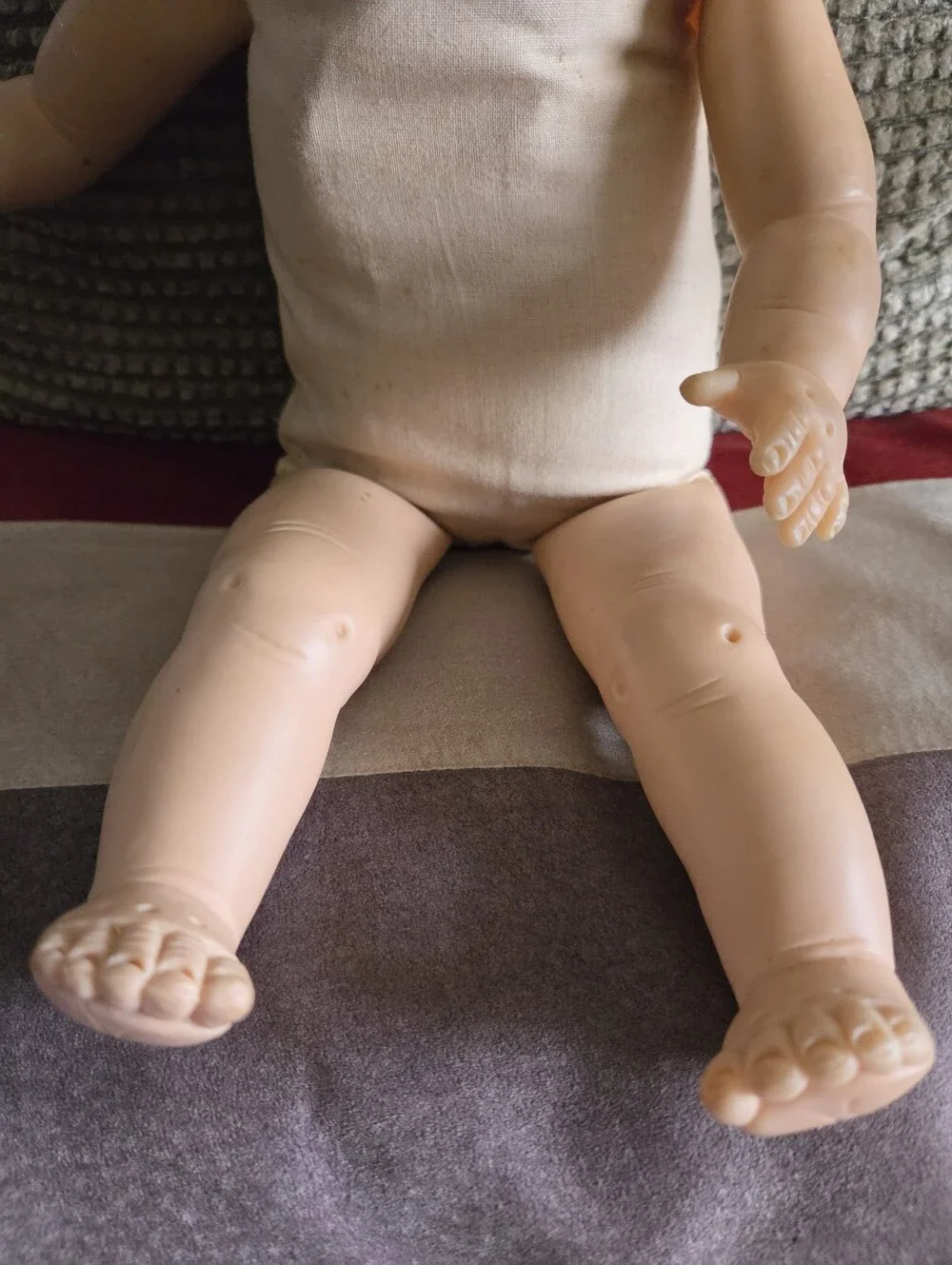Vintage Baby Doll Cries & Sleeps Teeth Composition Head
